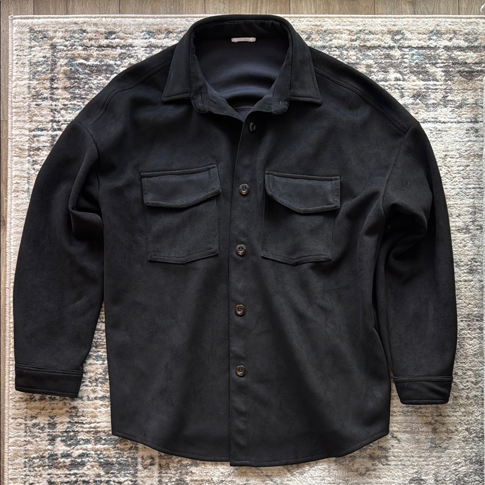 Ardene Black Lightweight Shacket with Relaxed Fit